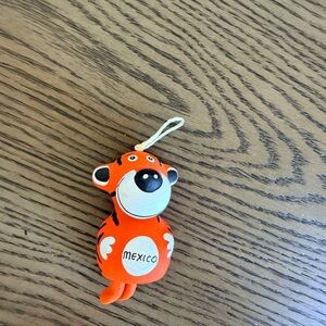 Orange Tiger Bell clay Ornament